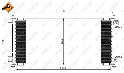 NRF 35791 Honda Jazz 1.4 02-Condenserwith Dryer 80110SAA013