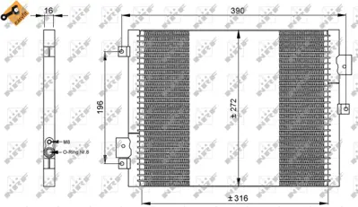 NRF 35795 Porsche Boxster 3.2 97-Condenser 99757391102