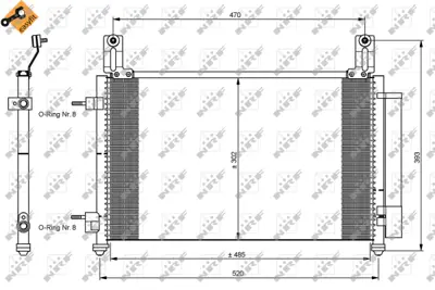 NRF 35796 Klıma Radyatoru   Matız / Spark 0.8 M200 M250 96591582 96851100