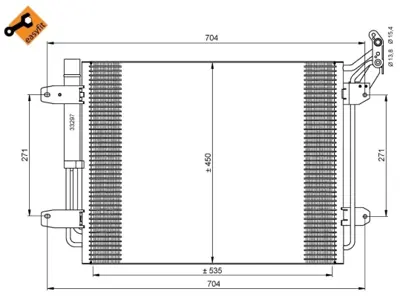 NRF 35848 Vw Tiguan 2.0d 08-Condenserwith Dryer 5N0820411E