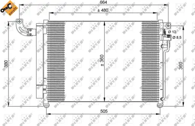 NRF 35852 Kıa Rio 1.5d 05-Condenserwith Dryer 976061G300