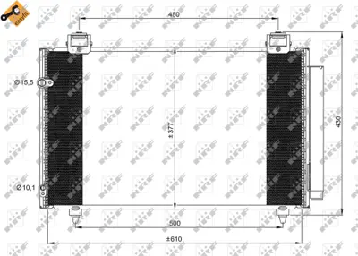 NRF 35861 Toyota Corolla 1.6 01-Condenserwith Dryer 8846002150