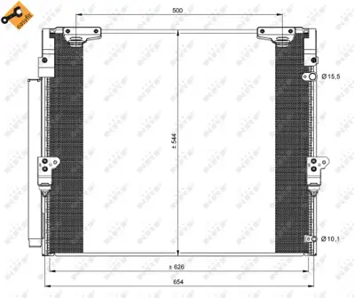 NRF 35862 Toyota Land Cruiser 4.5d 08-Condenserwith Dryer 8846060400