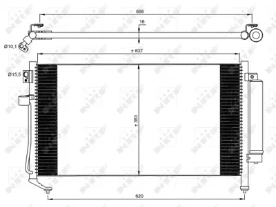 NRF 35869 Subaru Forester 2.0 02-Condenserwith Dryer 73210SA031