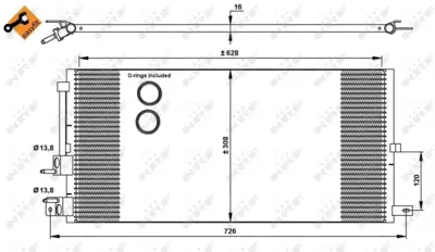 NRF 35885 Klıma Radyatoru Jaguar X-Type I (X400) 2.0 D 2.2d C2S45122