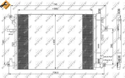 NRF 35889 Klıma Radyatoru Volvo Xc90 ı (275) 2.5 T 3.2ı V6 D5 T6 V8 02=> (Kurutucu Ile) Klıma Radyatoru Konde 31369510
