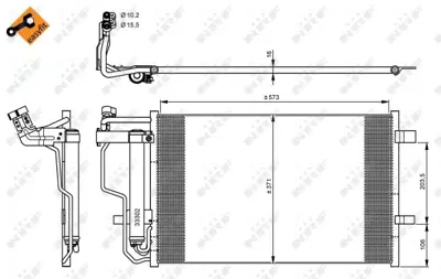 NRF 35922 Mazda 3 1.6 09-Condenserwith Dryer BBY26148ZA