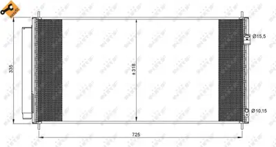 NRF 35943 Honda Jazz 1.4 08-Condenserwith Dryer 80110TM8A01