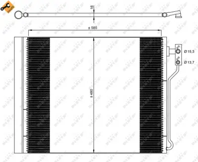 NRF 35971 Bmw 5 2.0 10-Condenserwith Dryer 9350374