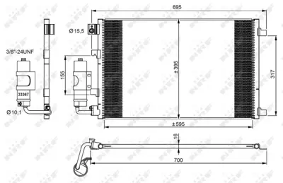 NRF 35973 Nıssan Qashqai 1.6 07-Condenserwith Dryer 92100JD20A