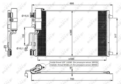 NRF 35974 Nıssan Qashqai 1.5d 07-Condenserwith Dryer 92100JD51A