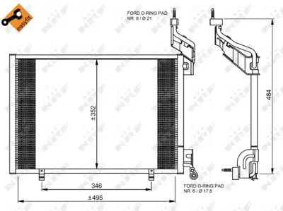 NRF 35976 Klıma Radyatoru Fıesta Vı 1.6tdcı 90ps 08/-> AP3119710AA