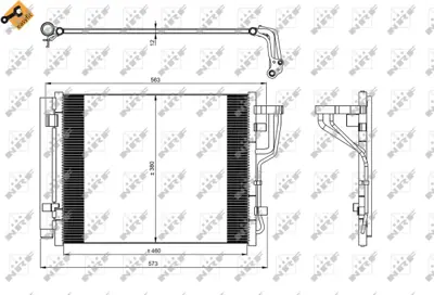 NRF 35986 Kıa Ceed 1.6d 07-Condenserwith Dryer 976062L800 S976062L600