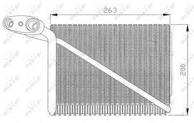 NRF 36077 Vw Passat 1.9d 01-Evaporatorswithout Expansion Valve 8D1820103D 8D1820103G