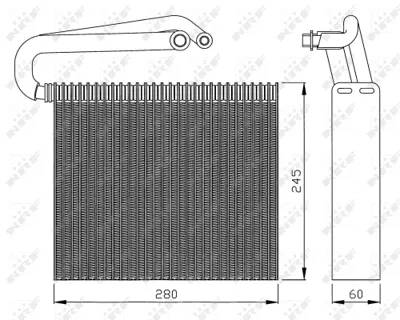 NRF 36110 Evaporator Fıat Croma 1.9d 06-                                  77363730 93172073