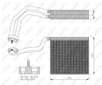 NRF 36138 Kalorıfer Radyatoru A4 01>08 Exeo 09>14 8E1820103A