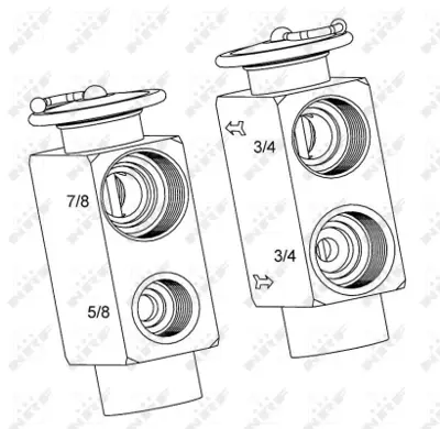 NRF 38392 Vw Golf 1.3 84-Expansion Valves 191820679 64111363581