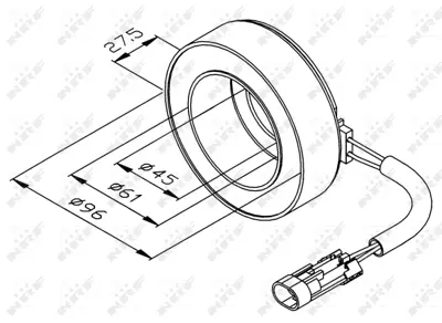 NRF 38470 Opel Vectra 1.8 02-Coil,Clutch Compressor 93197128