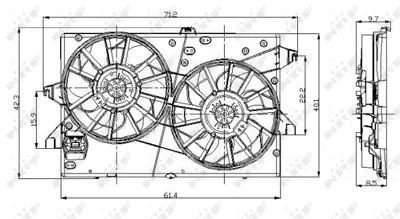 NRF 47003 Fan Motoru Mondeo Iıı 1.6 01>07  (Cıft Fan) 2S7T12B654BA