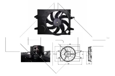 NRF 47007 Fan Motoru Davlumbazlı Fıesta V 01>06 Fusıon 01>12 1,6 16v Mazda Iı Mazda Iıı 2S6H8C607FF