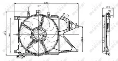 NRF 47012 Opel Corsa 1.2 01-Fan Complete 9158007