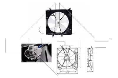 NRF 47016 Toyota Corolla 1.3 96-Fan Complete 1671174430