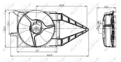 NRF 47020 Opel Corsa 1.2 93-Fan Complete 90410053