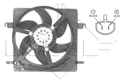 NRF 47037 Ford Ka 1.3 97-Fan Complete 97KB8K620BA