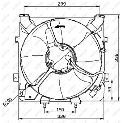 NRF 47041 Honda Civic 1.4 96-Fan Complete 80161SR3000