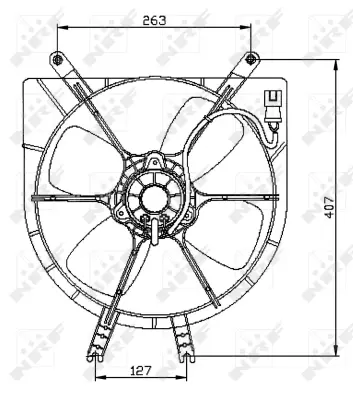 NRF 47042 Honda Civic 1.4 96-Fan Complete 19030PEJ003