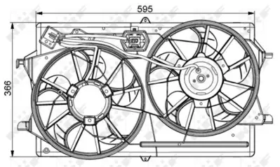 NRF 47061 Fan Motoru Komple (+ac) Cıftlı 1,6 Zetec 16v Focus Bm 98>04 98AB8C607FM