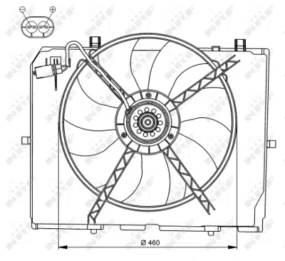 NRF 47066 Radyator Fanı (Komple) E-Class W210 S210 99>03 A0015003093