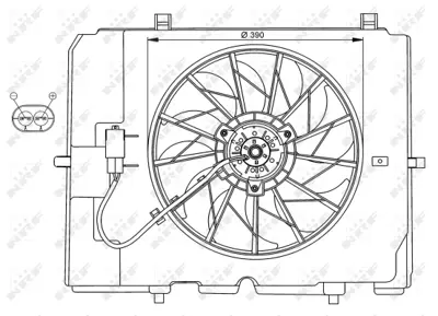 NRF 47067 Radyator Fanı (Komple) W210 96>02 S210 97>03 C209 06>09 A209 06>10 R170 00>04 A0015003593