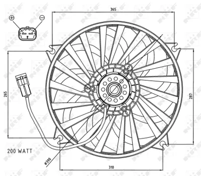 NRF 47073 Radyator Fanı Cıtroen C5 2.0 01- 1250G1