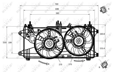 NRF 47231 Fıat Doblo 1.9d 01-Fan Complete 51755591