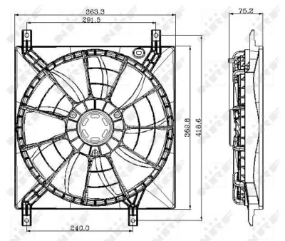 NRF 47257 Suzukı Sx4 1.6 06-Fan Complete 71750370 9536079J02