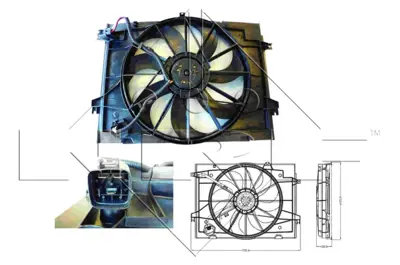 NRF 47285 Hyundaı Tucson 2.0 05-Fan Complete 253802E250