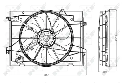 NRF 47285 Hyundaı Tucson 2.0 05-Fan Complete 253802E250