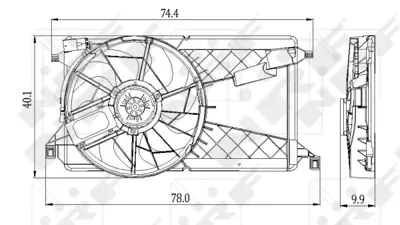 NRF 47291 Mazda 3 1.6d 04-Fan Complete Z60215025G9A