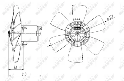 NRF 47391 Seat Ibiza 1.4 93-Fan Complete 165959455T 431959455C