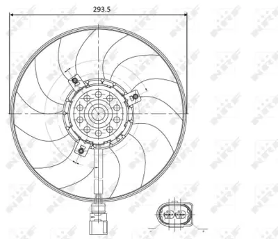 NRF 47395 Radyator Fanı Vw Golf 1.9d 04- 1K0959455R