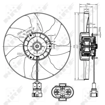 NRF 47428 Radyator Fanı Vw Transporter 1.9d Abl 91>04 7D0959455K