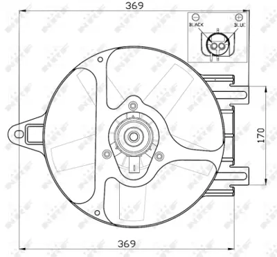 NRF 47454 Ford Escort 1.4 95-Fan Complete 96FB8K620DA