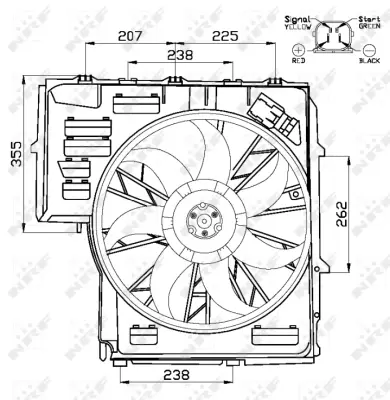 NRF 47478 Bmw X5 4.4 00-Fan Complete 7521767