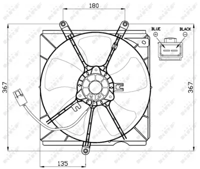 NRF 47479 Toyota Avensis 1.6 98-Fan Complete 8855033010