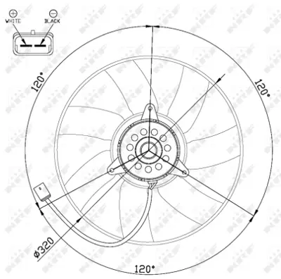 NRF 47480 Opel Vectra 2.0d 96-Fan Complete 9157173