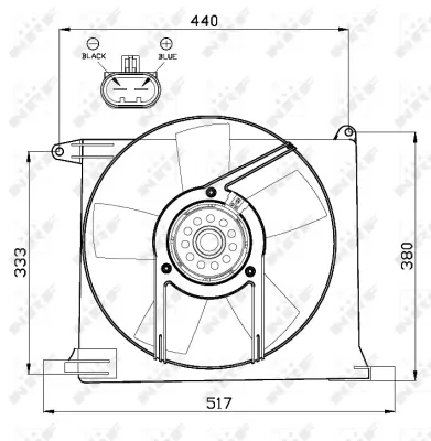 NRF 47484 Radyator Fanı Opel Calıbra 2.0 90-                                     90338184