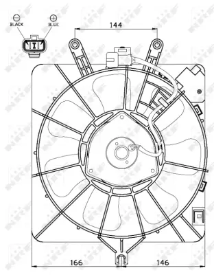 NRF 47512 Honda Jazz 1.4 02-Fan Complete 38616TWAJ01