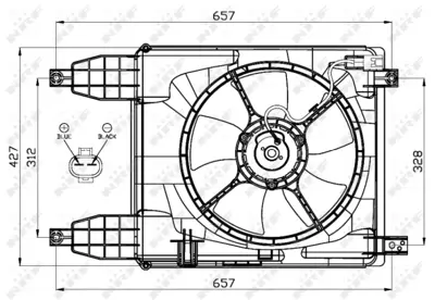 NRF 47537 Radyator Fanı Chevrolet Aveo 1.2 06- 96808183