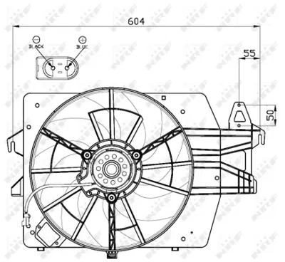 NRF 47544 Ford Escort 1.8d 91-Fan Complete 95AB8C607CC